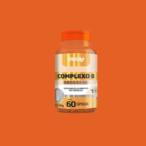 Kit 24un Suplemento Alimentar Complexo B 60Cps - Duom Imagem de Kit 24un Suplemento Alimentar Complexo B 60Cps - Duom