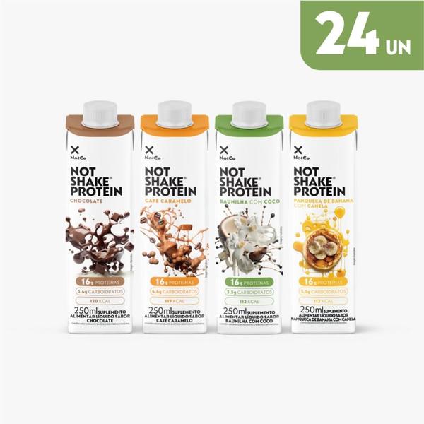 Kit 24x Bebida Proteica NotCo NotShake Protein 250ml 4 Sabores Sortidos Imagem de Kit 24x Bebida Proteica NotCo NotShake Protein 250ml 4 Sabores Sortidos