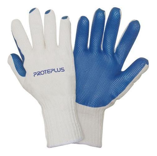 Kit 24X Luvas De Segurança Reforçada Latex Tricotada Epi - Proteplus Imagem de Kit 24X Luvas De Segurança Reforçada Latex Tricotada Epi