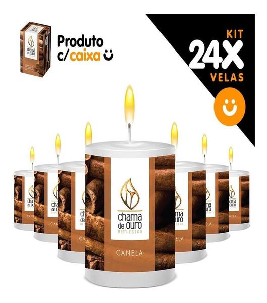 Imagem de Kit 24x Vela Aromática Vela Perfumada 60g - Canela