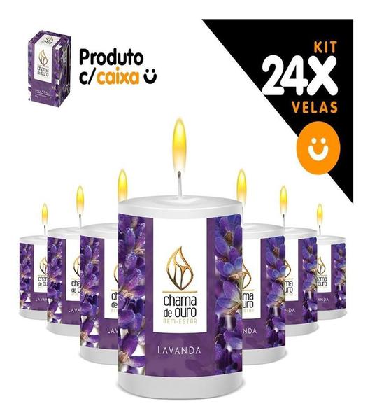 Imagem de Kit 24x Vela Aromática Vela Perfumada 60g - Lavanda