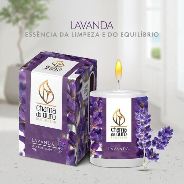 Imagem de Kit 24x Vela Aromática Vela Perfumada 60g - Lavanda