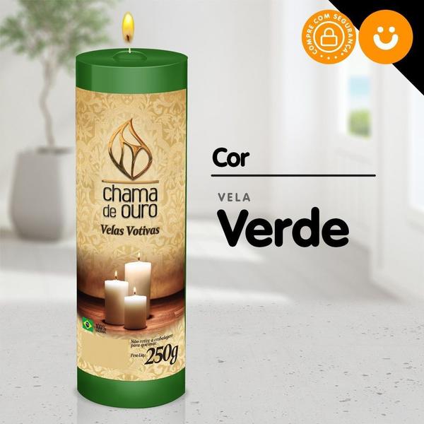 Imagem de Kit 24x Vela De 7 Dias Atacado  250g Velas Na Cor Verde