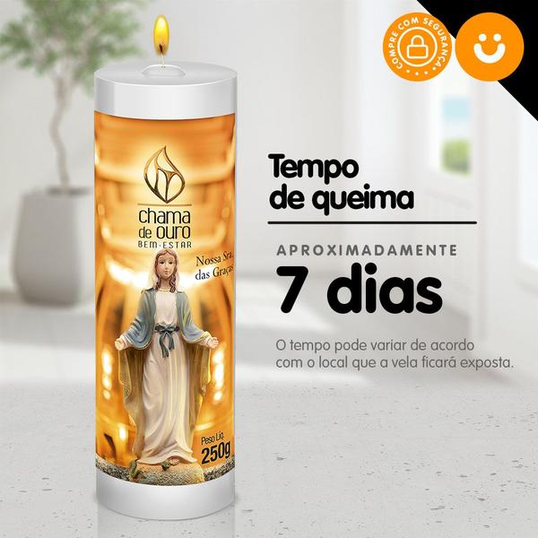 Kit 24x Vela De 7 Dias Velas C/ Imagem Oração Várias Opcoes - Chama de Ouro Imagem de Kit 24x Vela De 7 Dias Velas C/ Imagem Oração Várias Opcoes