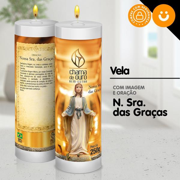 Kit 24x Vela De 7 Dias Velas C/ Imagem Oração Várias Opcoes - Chama de Ouro Imagem de Kit 24x Vela De 7 Dias Velas C/ Imagem Oração Várias Opcoes