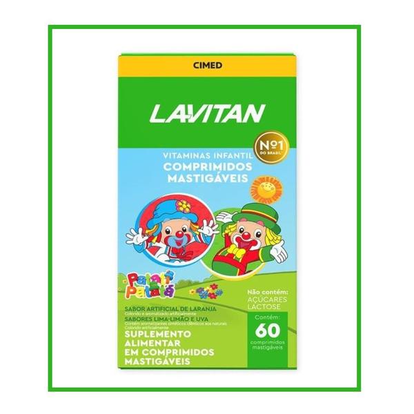 Imagem de Kit 24x Vitamina Lavitan Kids Frutas 60 Mastigáveis - CIMED