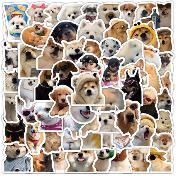 Imagem de Kit 25 Adesivos Sticker Cachorrinho Cachorro Dog Fofinhos Memes Prova D'água