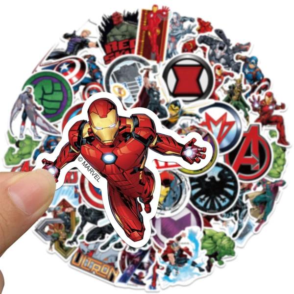 Imagem de Kit 25 Adesivos Sticker Marvel Vingadores Hulk Thor Homem Ferro Aranha Prova D'água