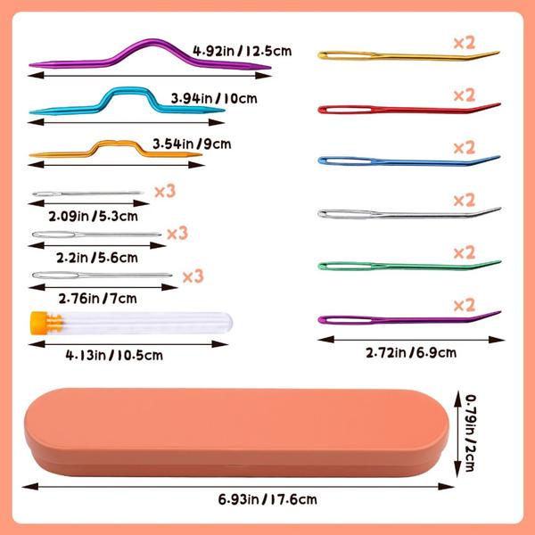 Imagem de Kit 25 Agulhas Tapeceiro Olho Grande Costura Pontas Tortas