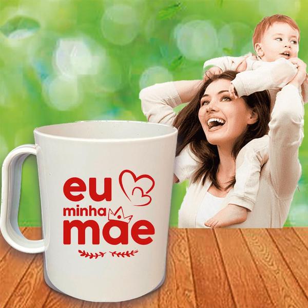 Imagem de Kit 25 Canecas brancas 400ml Estampadas Eu amo minha mãe