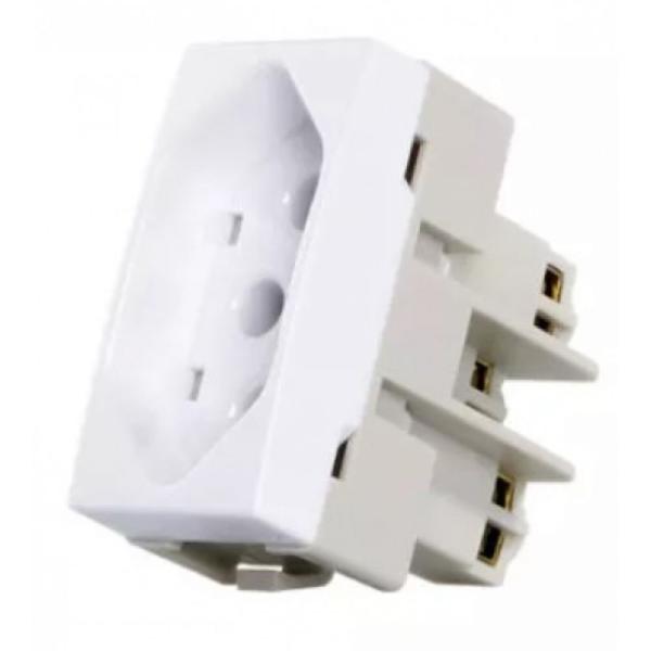 Imagem de Kit 25 conjunto 4x2 tomada 20a + interruptor simples sleek