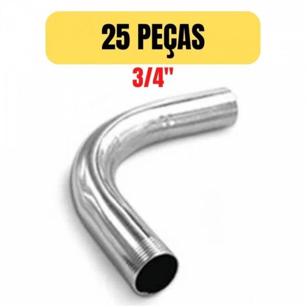 Imagem de Kit 25 curva galvanizada para eletroduto 3/4 x 90