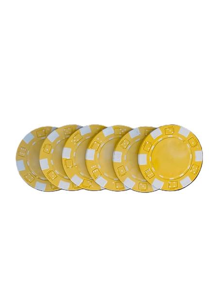 Imagem de Kit 25 Fichas De Poker Dice 11,5G Cores - Amarelo