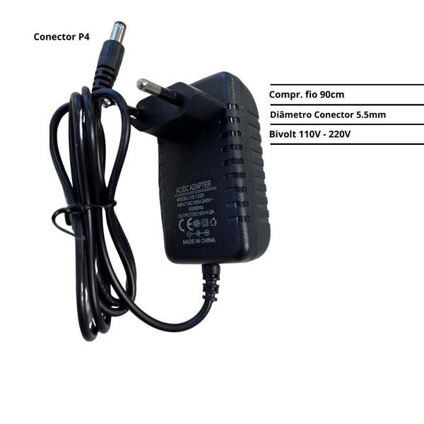 Kit 25 Fontes Alimentação Plástica 12V-2A Bivolt- 25Un - Power Imagem de Kit 25 Fontes Alimentação Plástica 12V-2A Bivolt- 25Un
