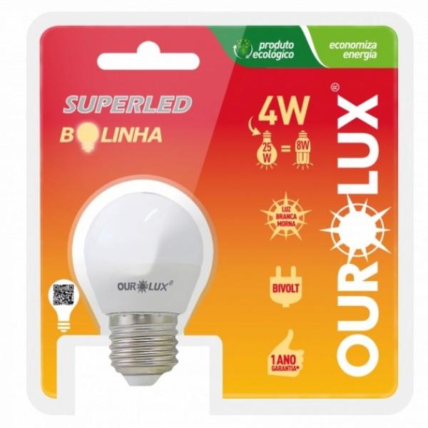 Imagem de Kit 25 lampada bolinha led 4w e27 bivolt 2700k luz quente