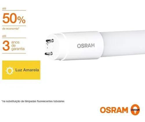 Imagem de Kit 25 Lâmpada Led Tubo T8 Osram 9w(eq18w)900L 3000k 60cm