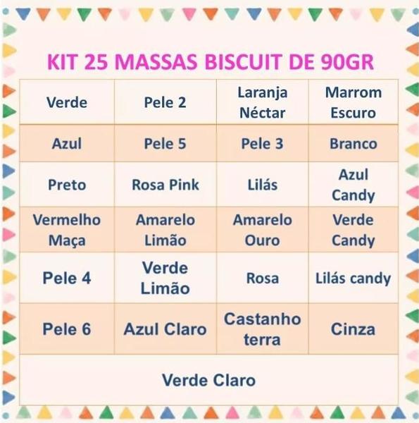 Imagem de Kit 25 Massas De Biscuit Jl Artesanato 90 Gramas