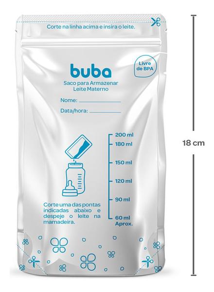 Imagem de Kit 25 Sacos Para Armazenar Leite Materno 200ml - Buba