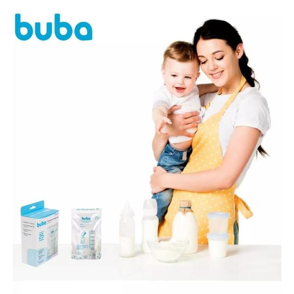 Imagem de Kit 25 Sacos Para Armazenar Leite Materno 200ml - Buba