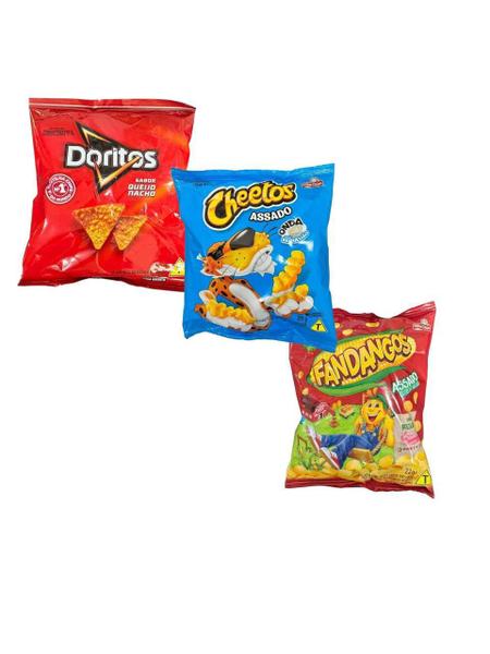 Imagem de Kit 25 Un Mini Salgadinho Fandangos + Doritos +Cheetos