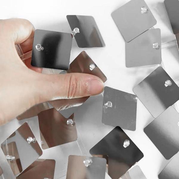 Kit 25 Unidades Painel Decorativo Lantejoula Shimmer Wall Prateado - Open Star Imagem de Kit 25 Unidades Painel Decorativo Lantejoula Shimmer Wall Prateado