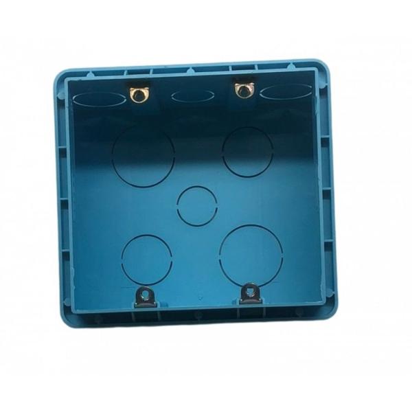 Imagem de Kit 250 caixa de luz embutir 4x4 pvc alvenaria azul peesa