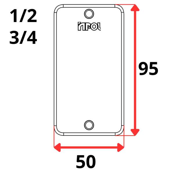 Imagem de Kit 250 Pçs Tampa Cega Branca Condulete Pvc 1/2 - 3/4 Inpol