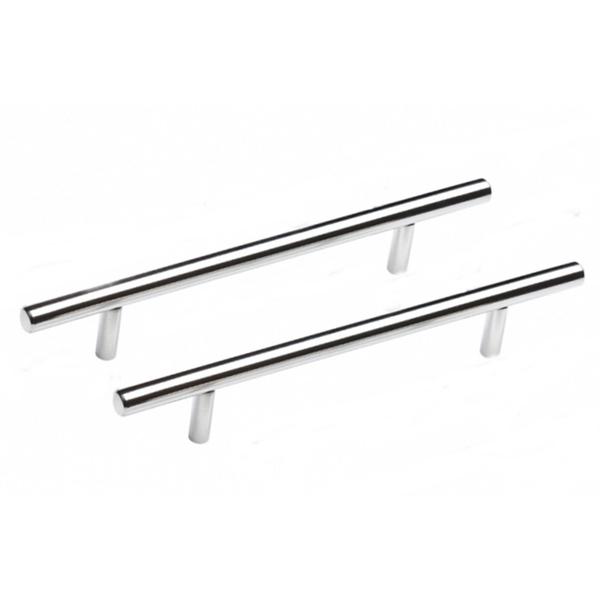 Imagem de Kit 28 Puxadores Haste Inox Escovado 96mm Portas Gavetas