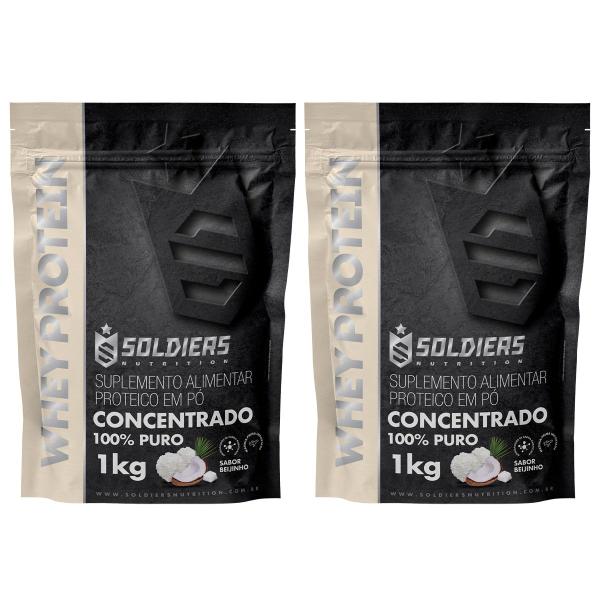 Imagem de Kit: 2kg Whey Protein Concentrado - 100% Importado - Soldiers Nutrition