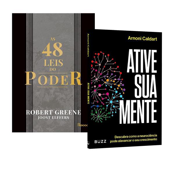 Imagem de Kit 2livros, As 48 leis do Poder + Ative Sua Mente, Descubra Como a Neurociência Pode Alavancar o Seu Crescimento, Clássico Sobre Multiplicar Riqueza