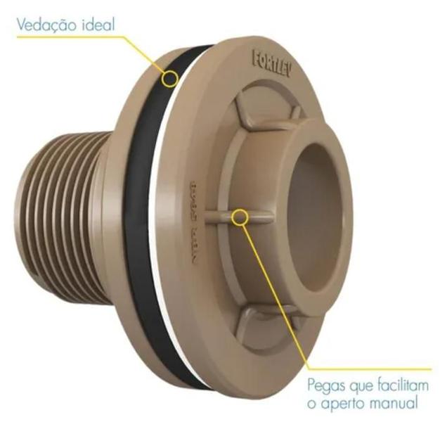 Imagem de Kit 2Un Adaptador Flange 1.1/2 (50mm) Caixa D Água FORTLEV