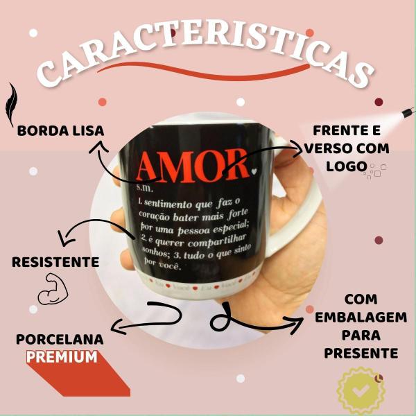 Imagem de Kit 2Un Caneca Preta Porcelana 300Ml Café Eu E Você Dizeres