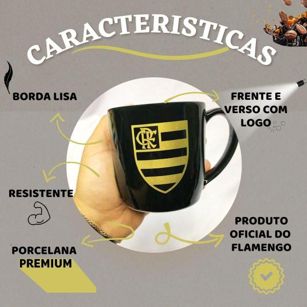 Imagem de Kit 2Un Caneca Preta Xícara Porcelana 300Ml Café Time