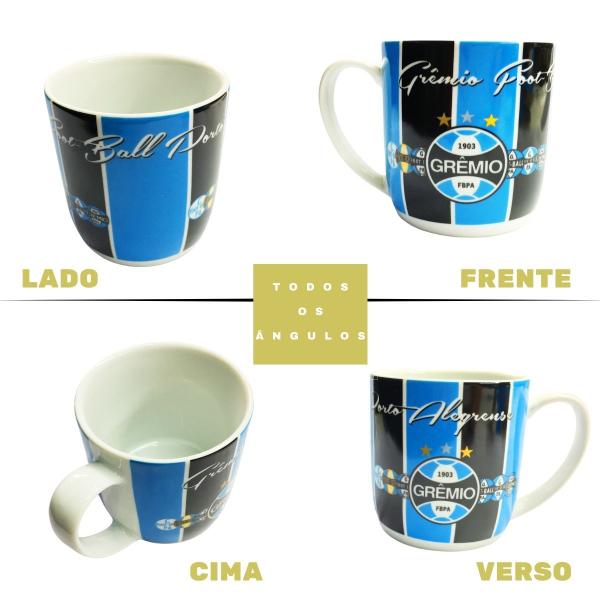 Kit 2Un Caneca Xícara Porcelana Reforçada 300ml Azul Café Chá Escudo Emblemas Grêmio Oficial - BRASFOOT Imagem de Kit 2Un Caneca Xícara Porcelana Reforçada 300ml Azul Café Chá Escudo Emblemas Grêmio Oficial