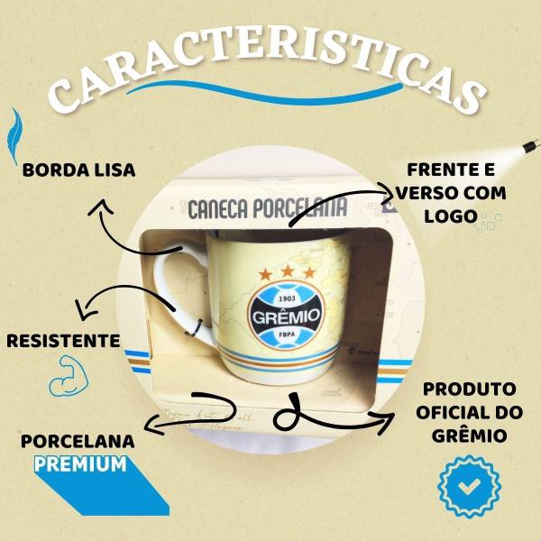 Imagem de Kit 2Un Caneca Xícara Porcelana Reforçada 300Ml Café Clube