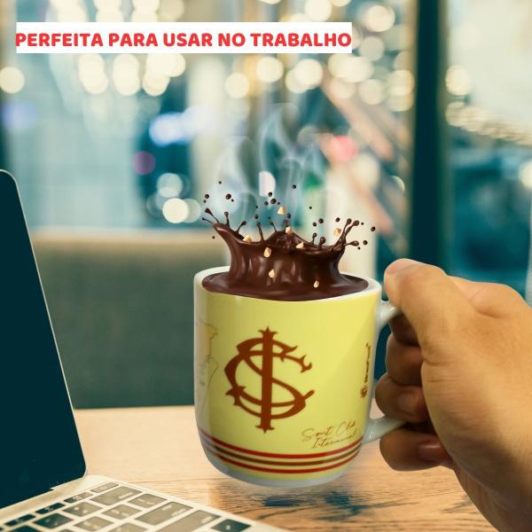 Imagem de Kit 2Un Caneca Xícara Porcelana Reforçada 300ml Café Clube Internacional Mapa Rio Grande do Sul