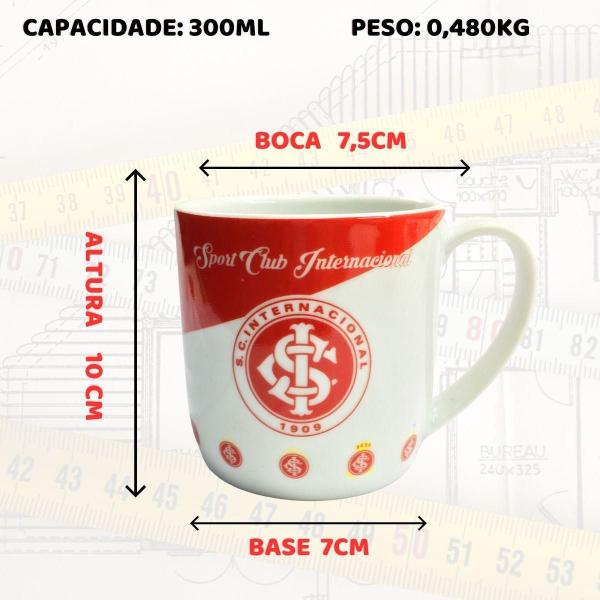 Imagem de Kit 2Un Caneca Xícara Porcelana Reforçada 300Ml Vermelha