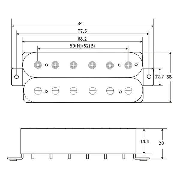 Imagem de Kit 2un Captadores Fleor Vintage Alnico V PAF Para Les Paul SG Semi Acustica