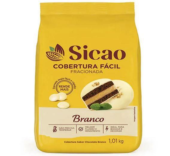 kit 2un Chocolate Cobertura Branca Sicao mais gotas 1kg - Mor Imagem de kit 2un Chocolate Cobertura Branca Sicao mais gotas 1kg