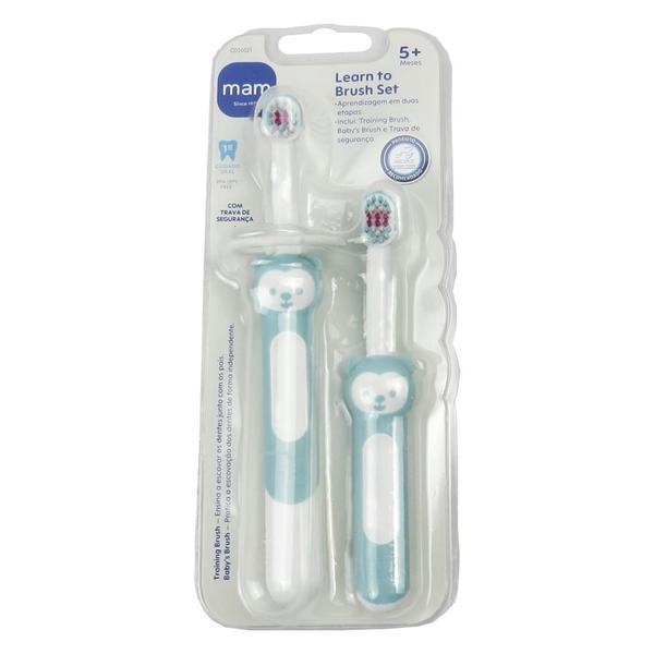 Kit 2un. Escova Learn To Brush Verde (5+m) - MAM Imagem de Kit 2un. Escova Learn To Brush Verde (5+m) - MAM