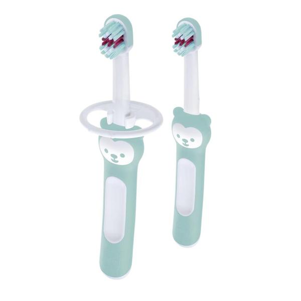 Kit 2un. Escova Learn To Brush Verde (5+m) - MAM Imagem de Kit 2un. Escova Learn To Brush Verde (5+m) - MAM