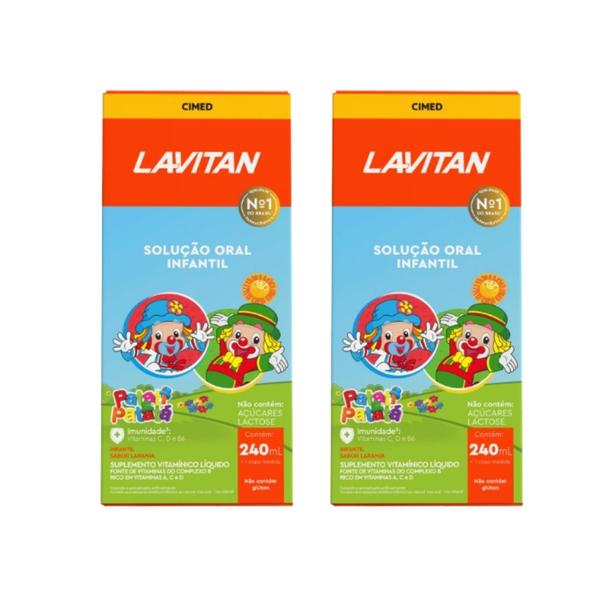 Imagem de Kit 2un Lavitan Kids Solução Oral Laranja 240ml - Cimed