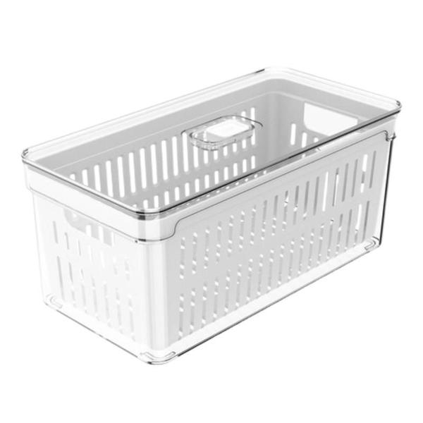 Kit 2Un Pote Organizador Geladeira Salada Frutas E Verduras - OU Imagem de Kit 2Un Pote Organizador Geladeira Salada Frutas E Verduras