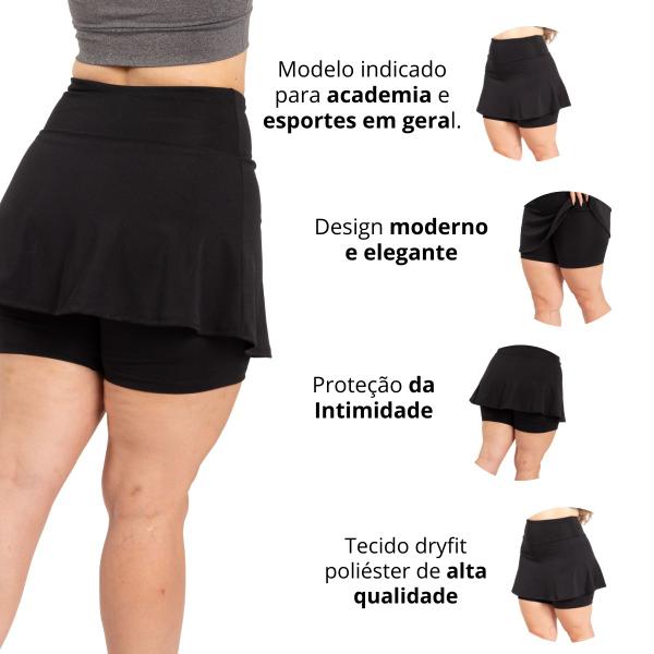 Imagem de Kit 2un Short Saia Confortável Para Treino Academia Cardio