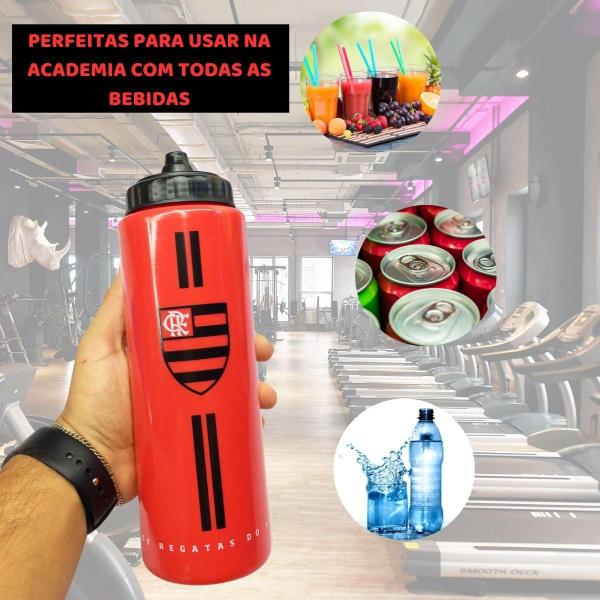 Imagem de Kit 2Un Squeeze 950Ml Garrafa Bico Pressão Vermelha Time