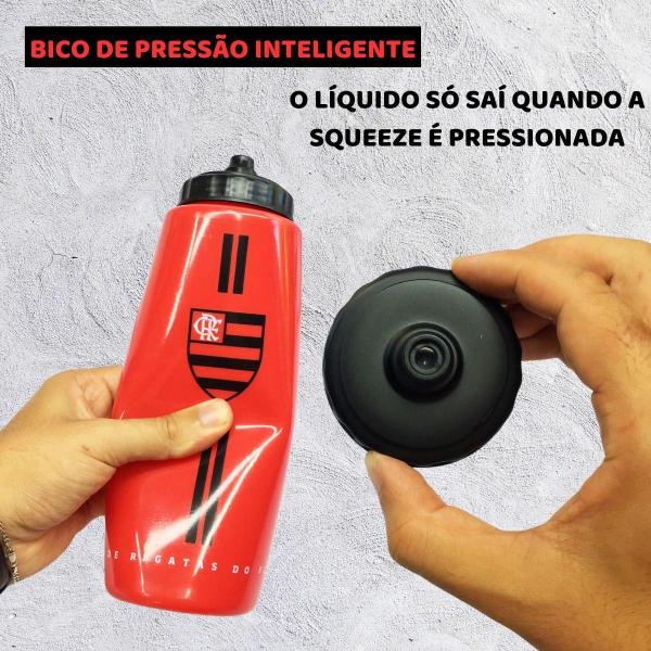 Imagem de Kit 2Un Squeeze 950Ml Garrafa Bico Pressão Vermelha Time