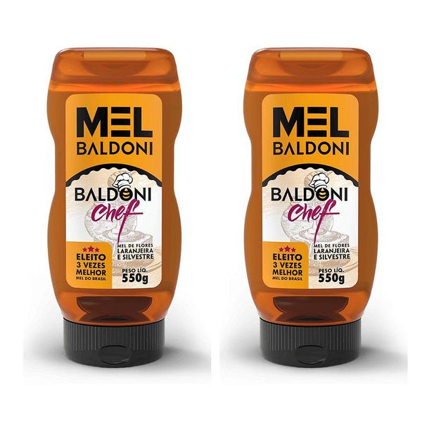 Kit 2uni Mel Bisnaga Chef 550gr - Baldoni Imagem de Kit 2uni Mel Bisnaga Chef 550gr - Baldoni