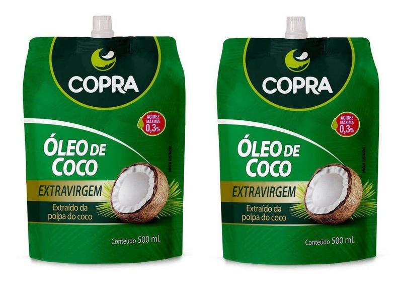 Imagem de Kit 2uni Óleo de Coco Extravirgem 500ml pouch - Copra