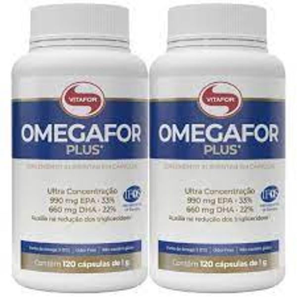 Imagem de Kit 2unidades Ômega For Plus 120 Caps - Vitafor Omega 3