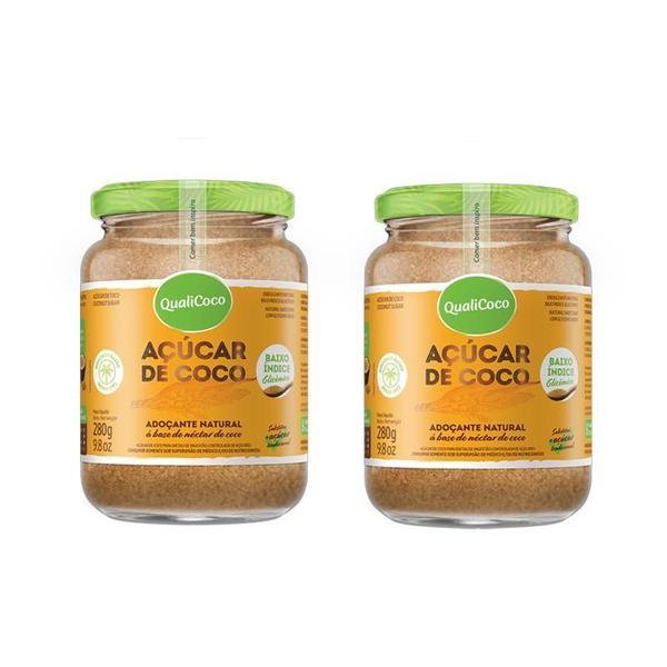 Kit 2X: Açúcar De Coco Qualicoco 280G Imagem de Kit 2X: Açúcar De Coco Qualicoco 280G
